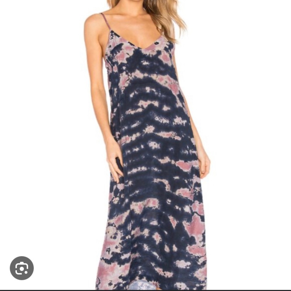 LACAUSA tie-dye slip maxi